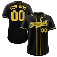 Classic Style Black Gold-White Baseball Jersey