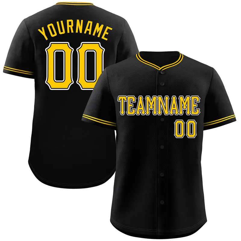 Classic Style Black Gold-White Baseball Jersey
