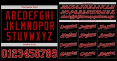 Classic Style Black Red-Gray Baseball Jersey 3