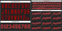 Classic Style Black Red-Gray Baseball Jersey 3
