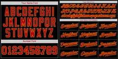 Classic Style Black Red-Orange Baseball Jersey 3