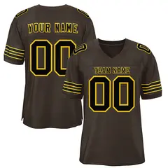Classic Style Brown Black-Gold Authentic Football Jersey 1