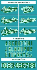 Classic Style Hockey Jersey in Aqua Kelly Green-White 3