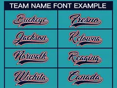 Classic Style Hockey Jersey in Aqua Navy White-Red 3