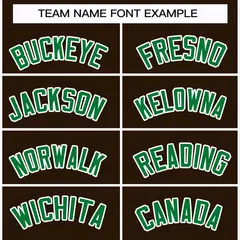 Classic Style Hockey Jersey in Brown Kelly Green-White 3
