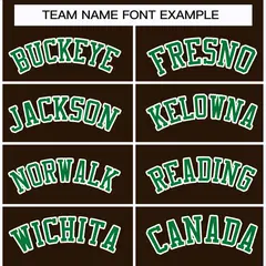 Classic Style Hockey Jersey in Brown Kelly Green-White 3