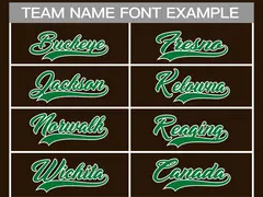 Classic Style Hockey Jersey in Brown Kelly Green-White 3