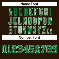Classic Style Hockey Jersey in Brown Kelly Green-White 4