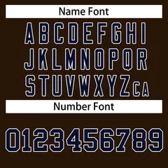 Classic Style Hockey Jersey in Brown Navy-White 4