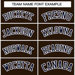 Classic Style Hockey Jersey in Brown Navy-White 3