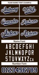 Classic Style Hockey Jersey in Brown Navy-White 3