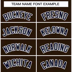 Classic Style Hockey Jersey in Brown Navy-White 3