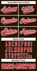 Classic Style Hockey Jersey in Brown Red-White 3