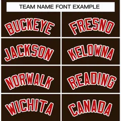 Classic Style Hockey Jersey in Brown Red-White 3