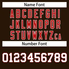 Classic Style Hockey Jersey in Brown Red-White 4