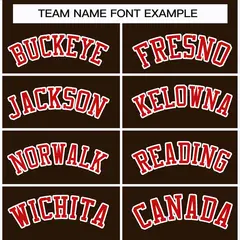 Classic Style Hockey Jersey in Brown Red-White 3