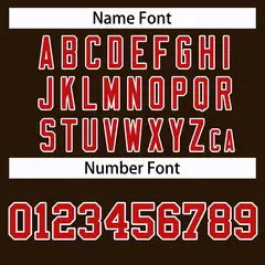 Classic Style Hockey Jersey in Brown Red-White 4