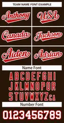 Classic Style Hockey Jersey in Brown Red-White 3