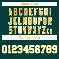 Classic Style Hockey Jersey in Midnight Green Gold-White 4