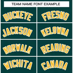 Classic Style Hockey Jersey in Midnight Green Gold-White 3