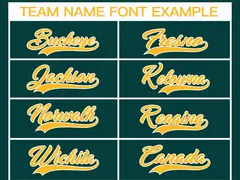 Classic Style Hockey Jersey in Midnight Green Gold-White 3
