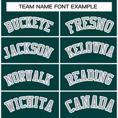 Classic Style Hockey Jersey in Midnight Green Gray-White 3