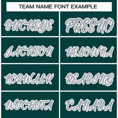 Classic Style Hockey Jersey in Midnight Green Gray-White 3