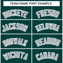Classic Style Hockey Jersey in Midnight Green Gray-White 3