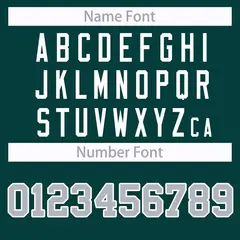 Classic Style Hockey Jersey in Midnight Green Gray-White 4