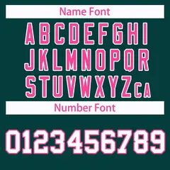 Classic Style Hockey Jersey in Midnight Green Pink-White 4
