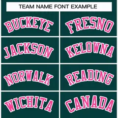 Classic Style Hockey Jersey in Midnight Green Pink-White 3