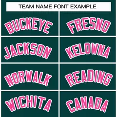 Classic Style Hockey Jersey in Midnight Green Pink-White 3