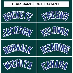 Classic Style Hockey Jersey in Midnight Green Royal-White 3