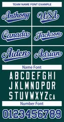 Classic Style Hockey Jersey in Midnight Green Royal-White 3