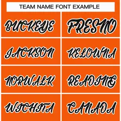 Classic Style Hockey Jersey in Orange Navy-White 3