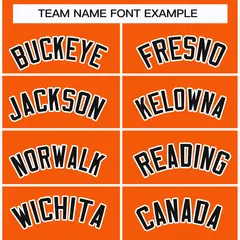 Classic Style Hockey Jersey in Orange Navy-White 3