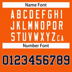 Classic Style Hockey Jersey in Orange Navy-White 4