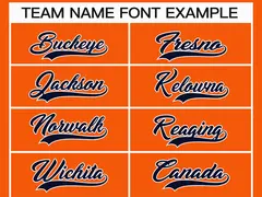 Classic Style Hockey Jersey in Orange Navy-White 3
