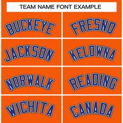 Classic Style Hockey Jersey in Orange Royal White-Black 3