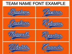 Classic Style Hockey Jersey in Orange Royal White-Black 3