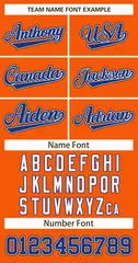 Classic Style Hockey Jersey in Orange Royal White-Black 3