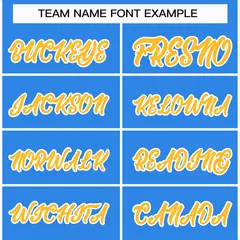 Classic Style Hockey Jersey in Powder Blue Gold-White 3