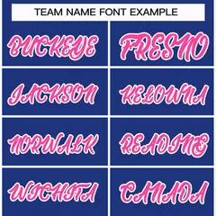 Classic Style Hockey Jersey in Royal Pink-White 3