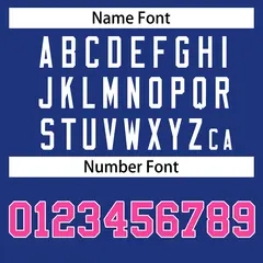 Classic Style Hockey Jersey in Royal Pink-White 4