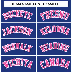 Classic Style Hockey Jersey in Royal Pink-White 3