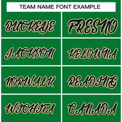 Classic Style Hockey Jersey Kelly Green Black White-Old Gold 3