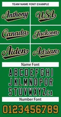 Classic Style Hockey Jersey Kelly Green Black White-Old Gold 3