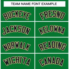 Classic Style Hockey Jersey Kelly Green Black White-Old Gold 3
