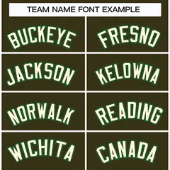 Classic Style Hockey Jersey Olive Khaki Olive-Kelly Green 3