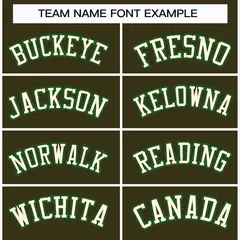 Classic Style Hockey Jersey Olive Khaki Olive-Kelly Green 3